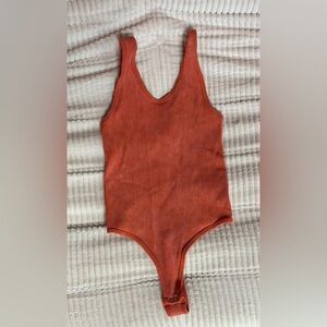 Forever 21 women’s Ribbed Orange Bodysuit